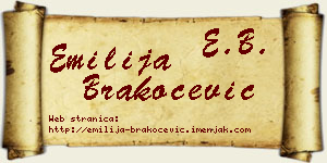 Emilija Brakočević vizit kartica